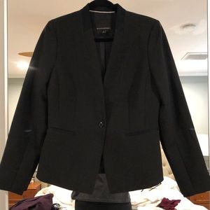 NWOT Banana Republic Collarless Blazer Black - 8